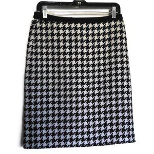 NEW Isaac Mizrahi  Target Skirt Black / White Houndstooth Straight Pencil NWOT 6